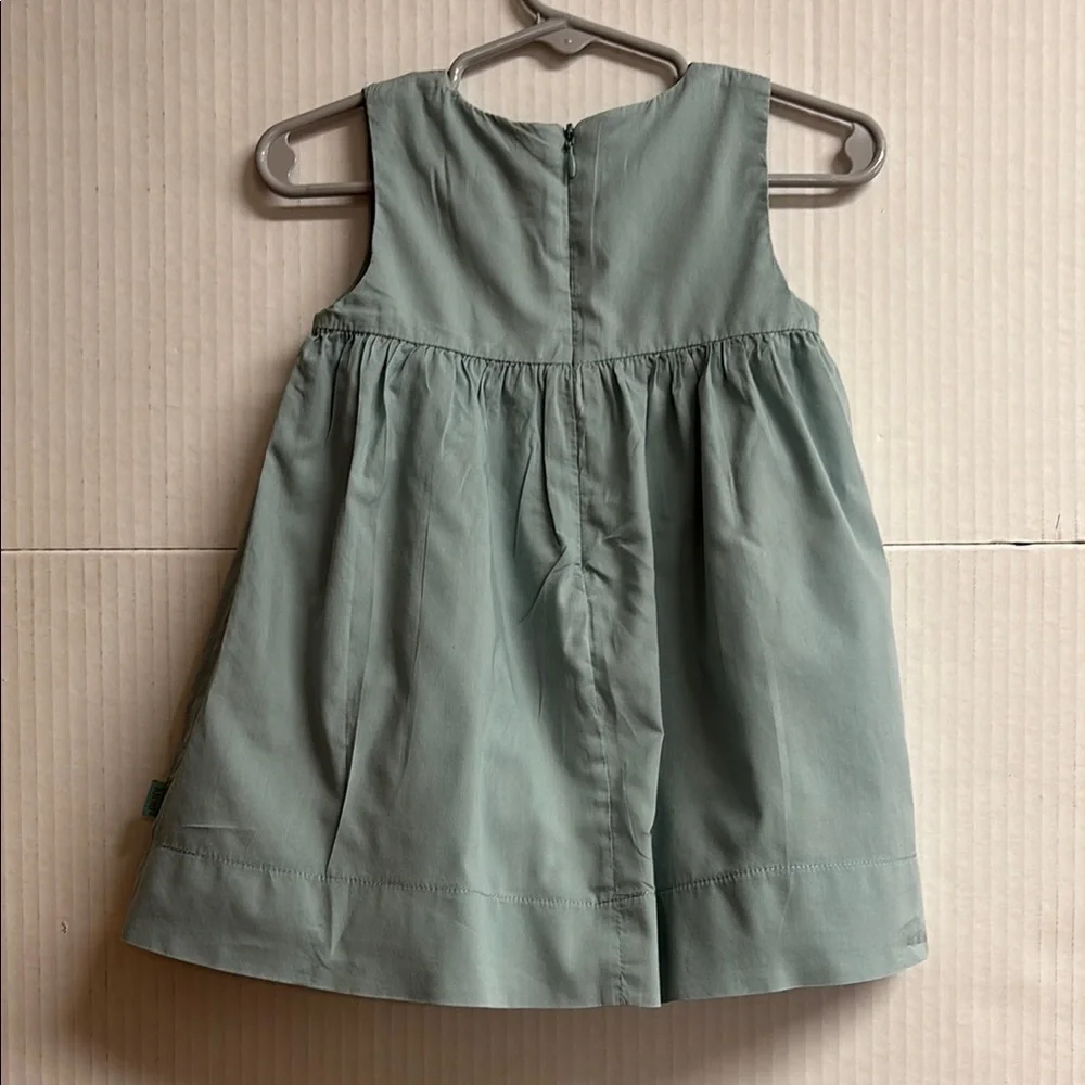 DKNY Kids Green Dress with Floral Embroidery Size 12M - Picture 7 of 10